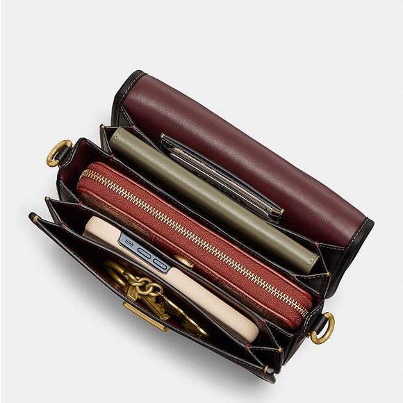 Coach Rogue HARD TO FIND Top Handle Bag In Brass/Dark Stone Multi MSRP: $695.00 - Picture 4 of 16